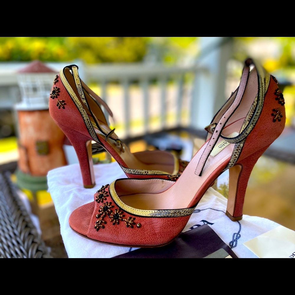 Prada Heels “Antic Ricamo” Size 7